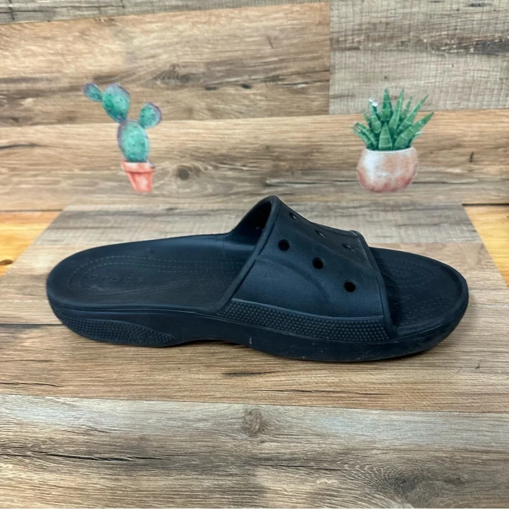 Crocs Unisex Baya II Slides Sandal black M 10 W12 Amputee ONE SHOE Left foot